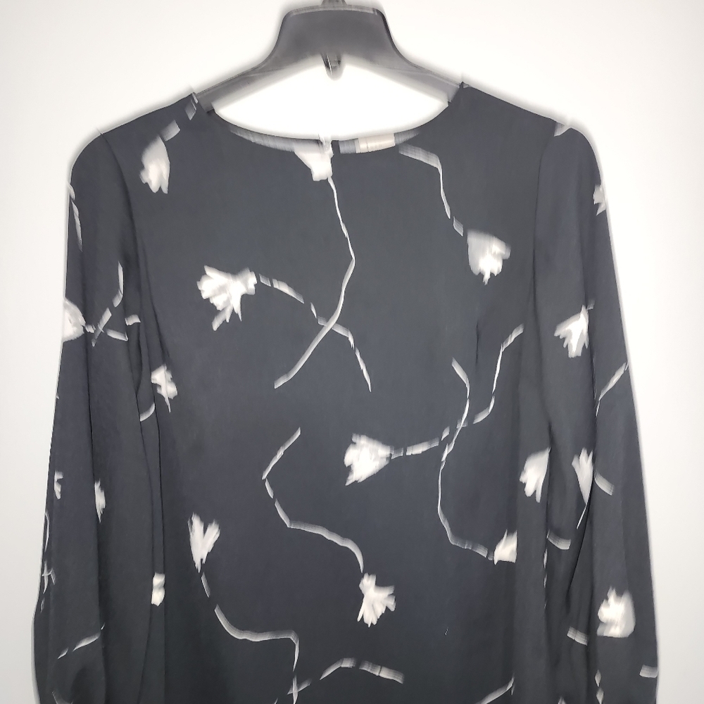 A new day women's black floral dress size large long sleeve - Picture 7 of 7